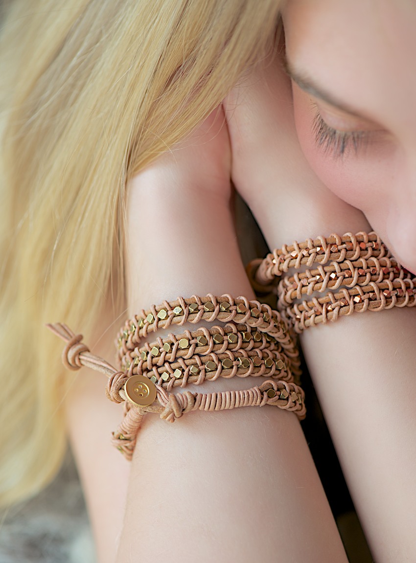 leather wrap bracelet tutorial